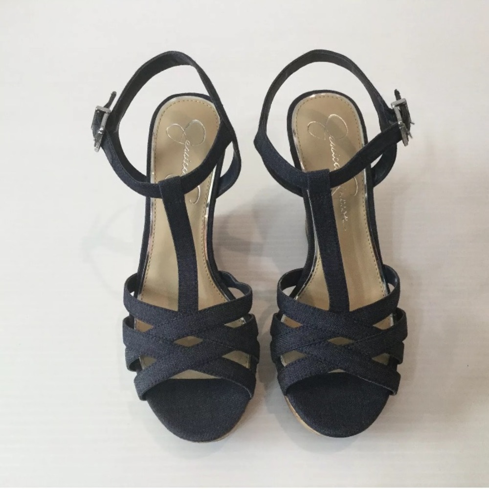 Jessica Simpson Denim Wedge Shoes
